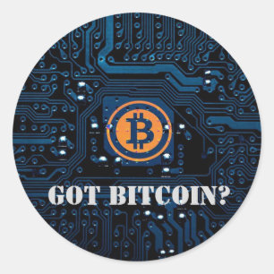 Rond "Vous avez du Bitcoin ?" Sticker CryptoCurrency