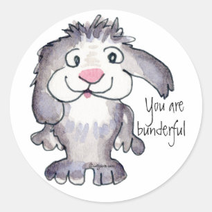 Rond Vous Êtes Envoûtant - Sticker Rabbit Cartoon
