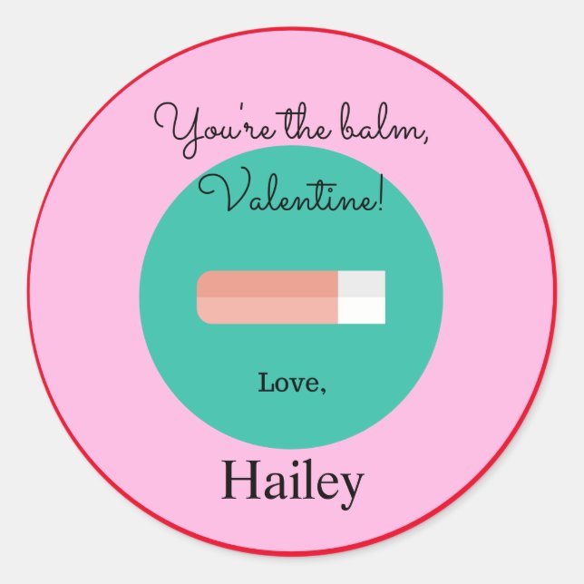 Rond Vous êtes le Sticker Valentine Balm (Devant)