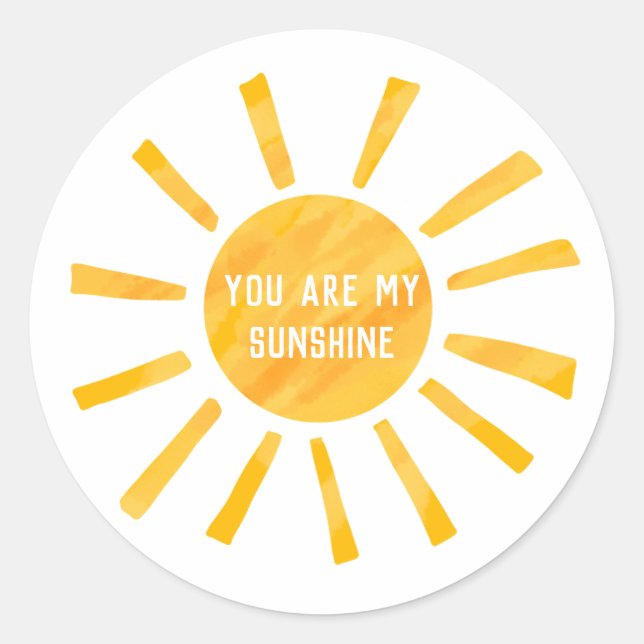 Rond Vous Êtes Mon Sticker Sunshine (Devant)