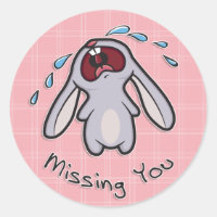 Vous manquez - Sticker Bunny Pleurant