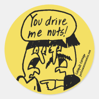 Rond Vous Me Conduisez À Un Sticker De Noix