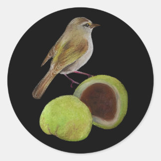 Rond Warbler and Uguisu Mochi Japanese Spring Sticker
