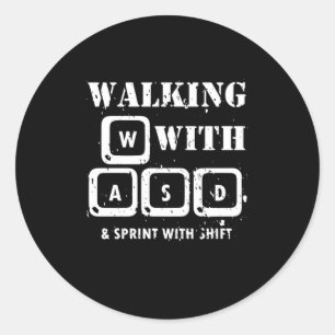 Rond WASD - Sticker clavier minimaliste pour PC Gamer