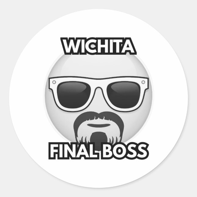 Rond Wichita Final Boss Funny Sticker (Devant)