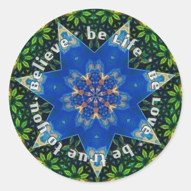 Rond Wisdom Words - Be Life Sticker (Devant)