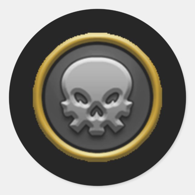 Rond Wizard101 Sticker de l'école de la mort (Devant)