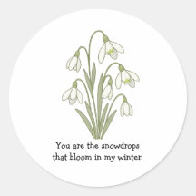 Wonky Zoo Lovely Snowdrops Sticker