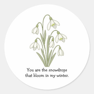 Rond Wonky Zoo Lovely Snowdrops Sticker