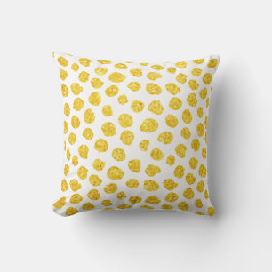 Rond Yellow Throw Pillow