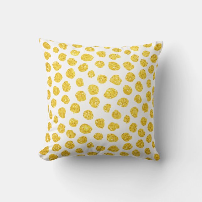 Rond Yellow  Throw Pillow (Front)