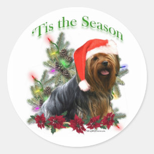 Rond Yorkie 'Tis Sason Sticker