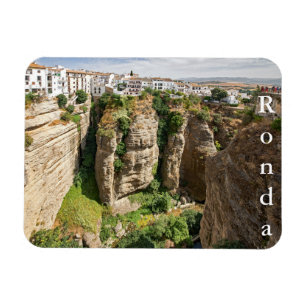 Ronda. Canyon. Town. People. Magnet