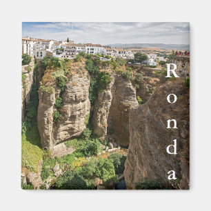 Ronda. Canyon. Town. People. Magnet