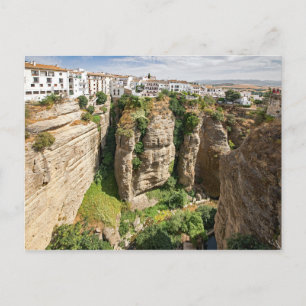 Ronda. Canyon. Town. People. Postcard