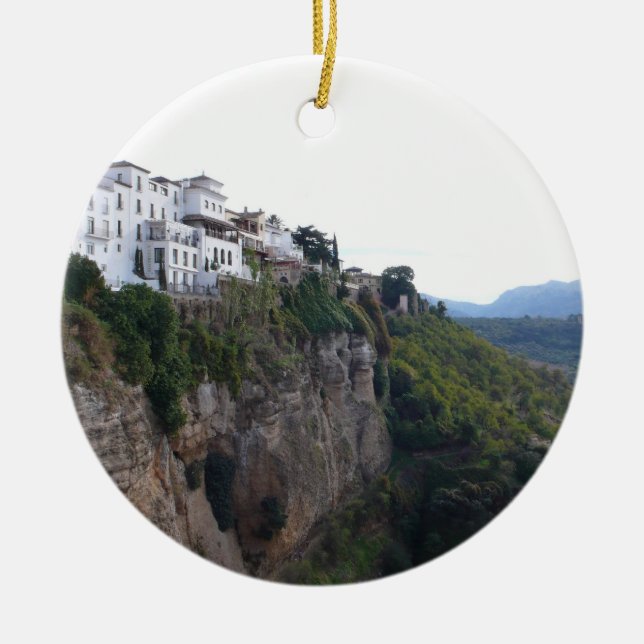 Ronda, Spain Ceramic Ornament (Front)