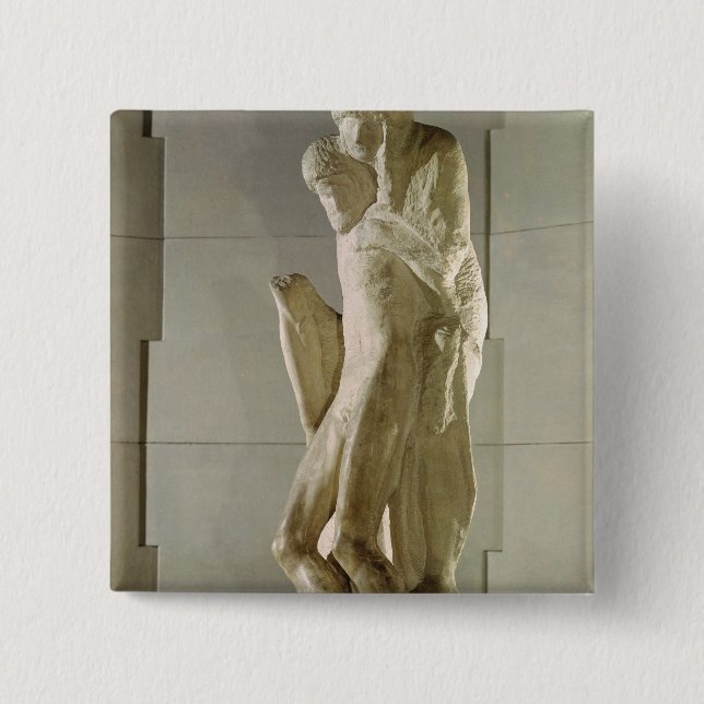 Rondanini Pieta, 1564 2 Inch Square Button (Front)