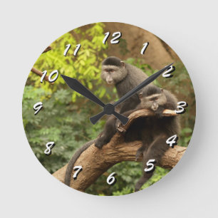 Ronde 12 Nombre de choix à choisir —Monkeys Horloge