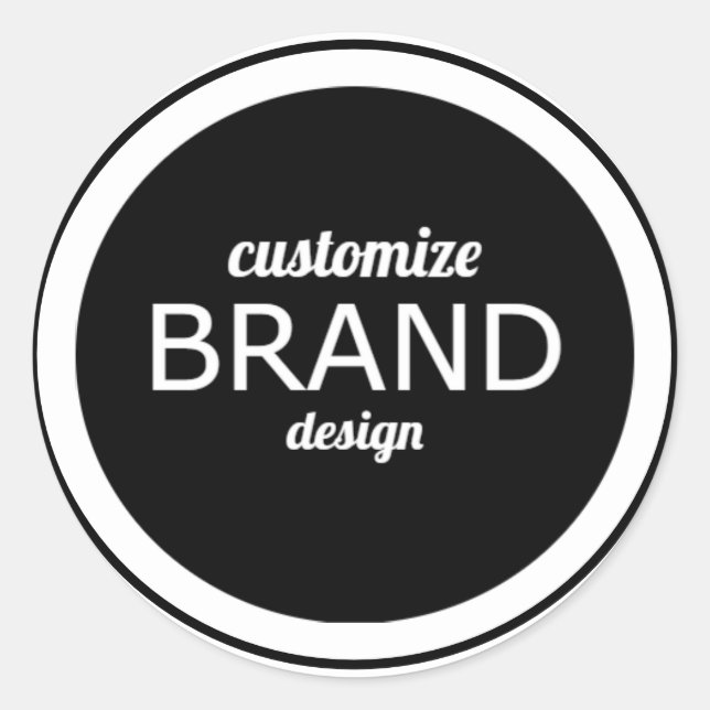 Ronde Ajouter Votre Logo Marque Stickers Entrepris (Devant)
