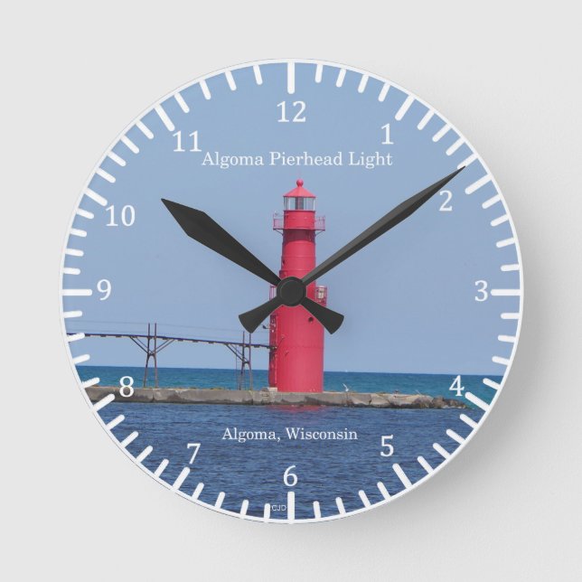 Ronde Algoma Pierhead Horloge lumineuse (Recto)