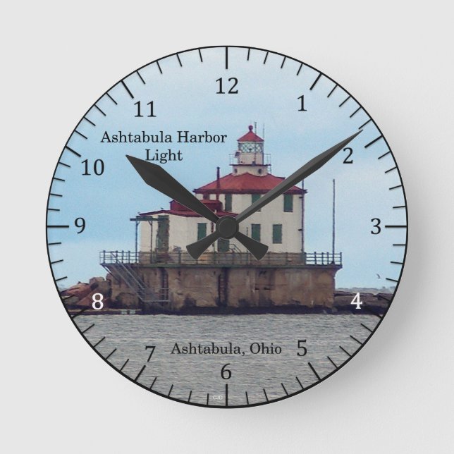 Ronde Ashtabula Harbour Horloge légère (Recto)