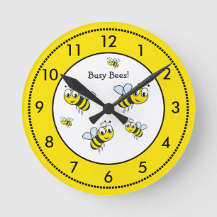 Ronde Bumble Bee Enseignant's Round Horloge