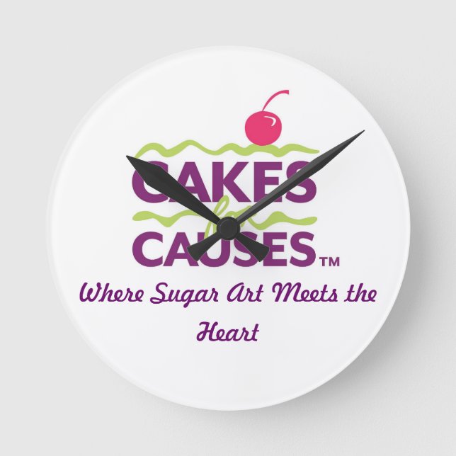 Ronde Cakes for Causes Logo Horloge (Recto)