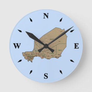 Ronde Carte Niger Horloge