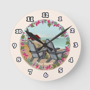 Ronde Chaises de plage Horloge du phare