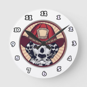 Ronde Chien Dalmatien Pompier horloge