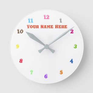 Ronde Couleurs personnalisées et horloge de texte - Choi