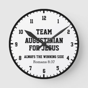 Ronde ÉQUIPE PERSONNALISÉE JESUS Christian Round Horloge