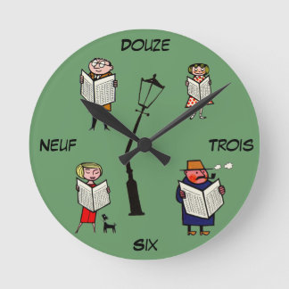 Ronde Feu de lecture Vintage Horloge Française