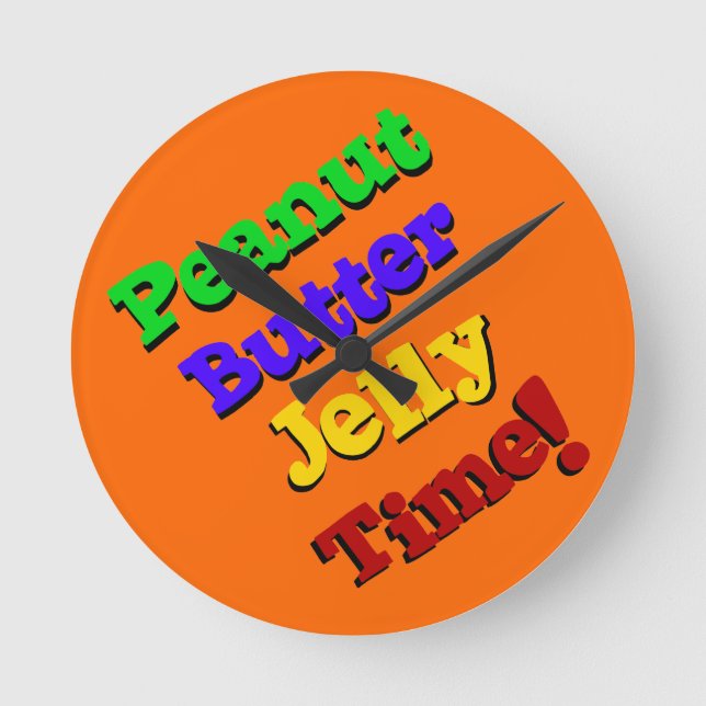 Ronde Heure de gelée de beurre d'arachide - Horloge (Recto)