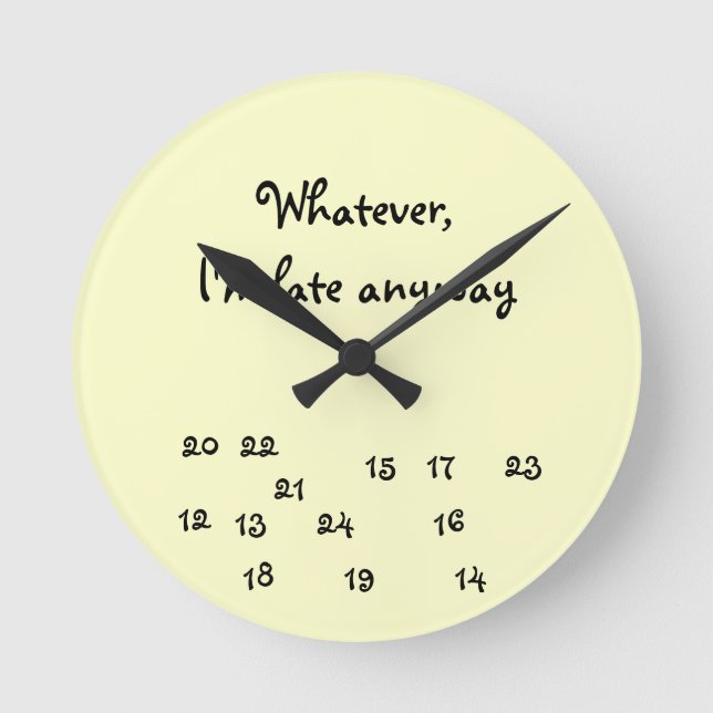 Ronde Horloge 24 Heures (Recto)