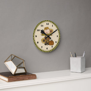 Ronde Horloge à écailles automnales