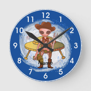 Ronde Horloge Alien Cowboy