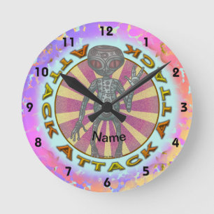 Ronde Horloge Attaque d'Alien Robot