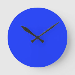 Ronde Horloge bleue néon brillante