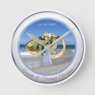 Ronde Horloge Cadeau De Mariage De Plage