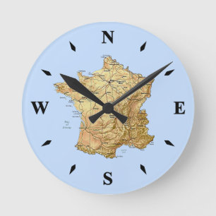 Ronde Horloge Carte France