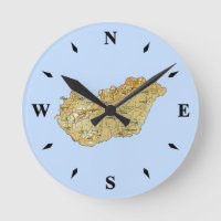 Horloge Carte Hongrie