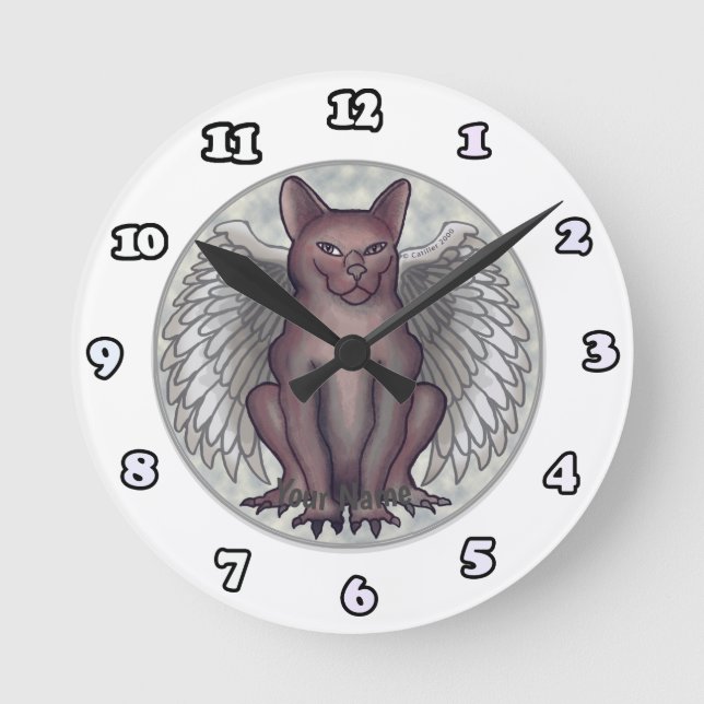 Ronde Horloge Cat Gargoyle (Recto)