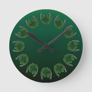 Ronde Horloge Chanceuse Charme Chanceux de la Saint-Patr