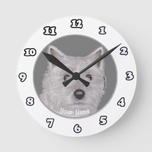 Ronde Horloge Chien Cairn Terrier