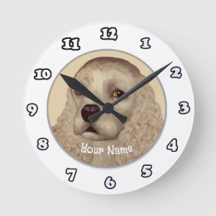 Ronde Horloge Cocker Spaniel Chien