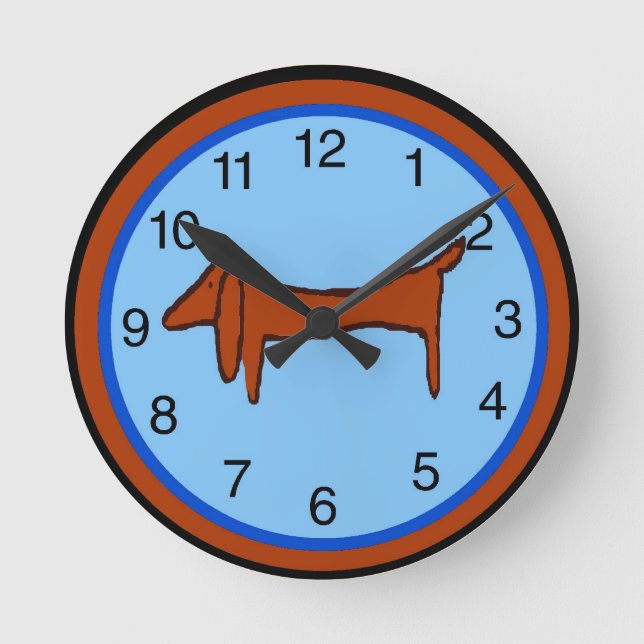 Ronde Horloge Dachshund (Recto)