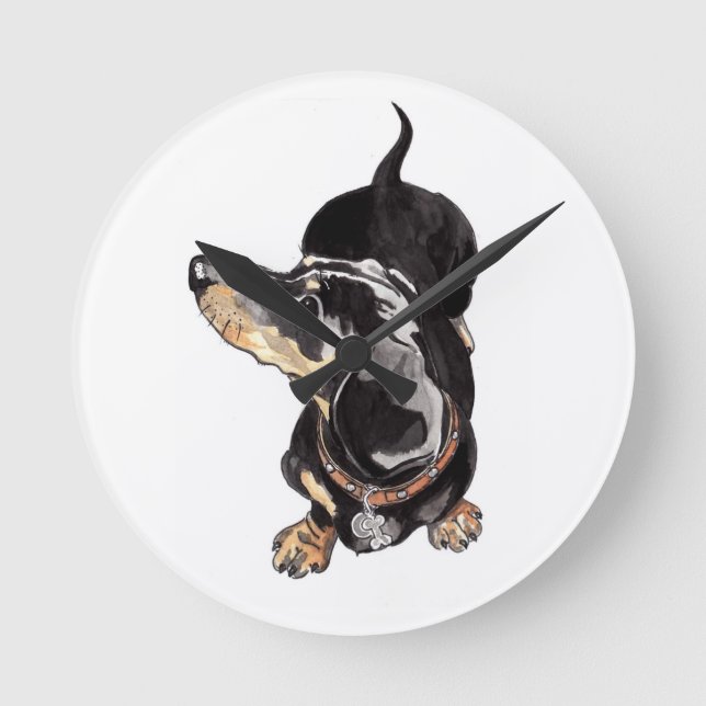 Ronde Horloge Dachshund (Recto)