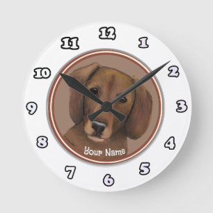 Ronde Horloge Dachshund Chien