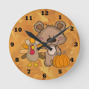 Ronde Horloge d'action de grâce de l'ours